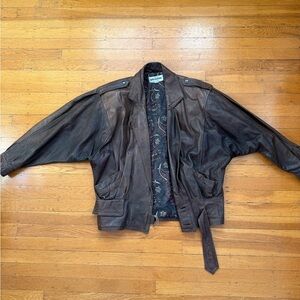 Vintage Brown Leather Jacket